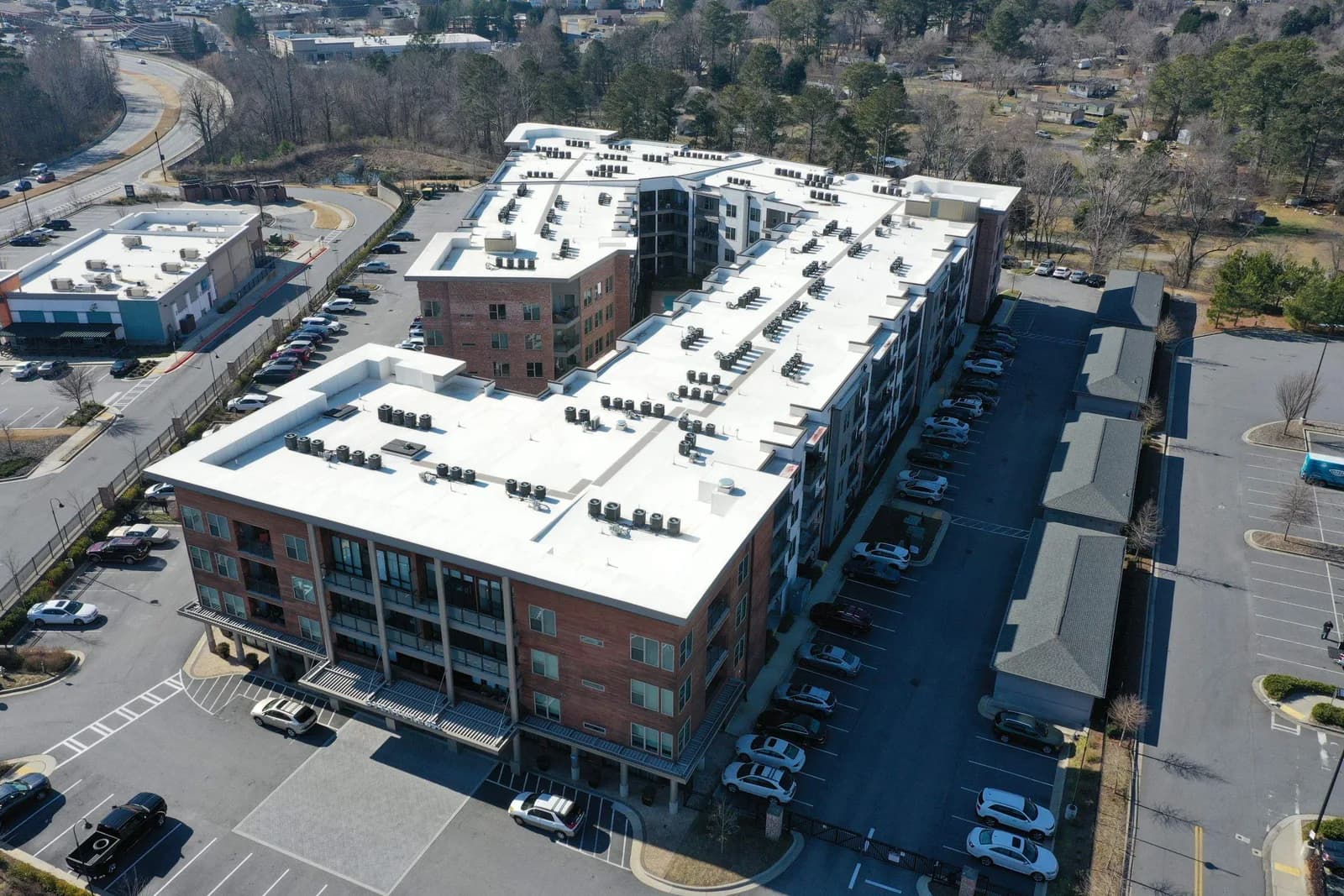 Commercial low-slope roof replacement in metro Atlanta by Platinum Roofing