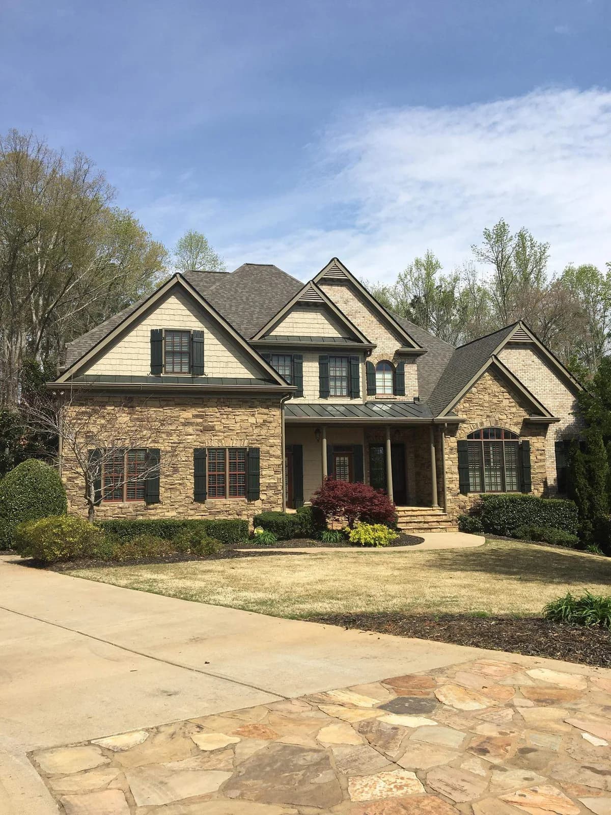 Newly installed residential roof on an Alpharetta-area home